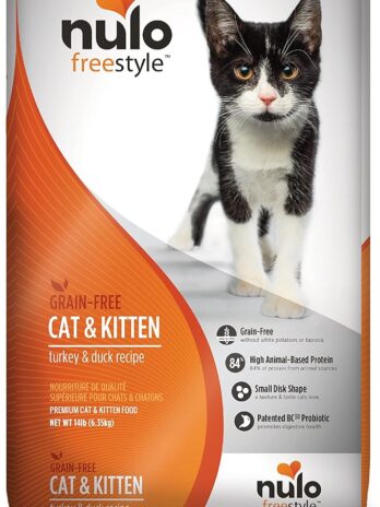 Nulo Freestyle Cat & Kitten Food, Premium Grain-Free Dry Small Bite Kibble Cat Food, High Animal-Based Protein with BC30 Probiotic for Digestive Health Support 14 Pound (Pack of 1)
